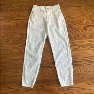 Uniqlo Linen-Blend Straight Leg Pants
